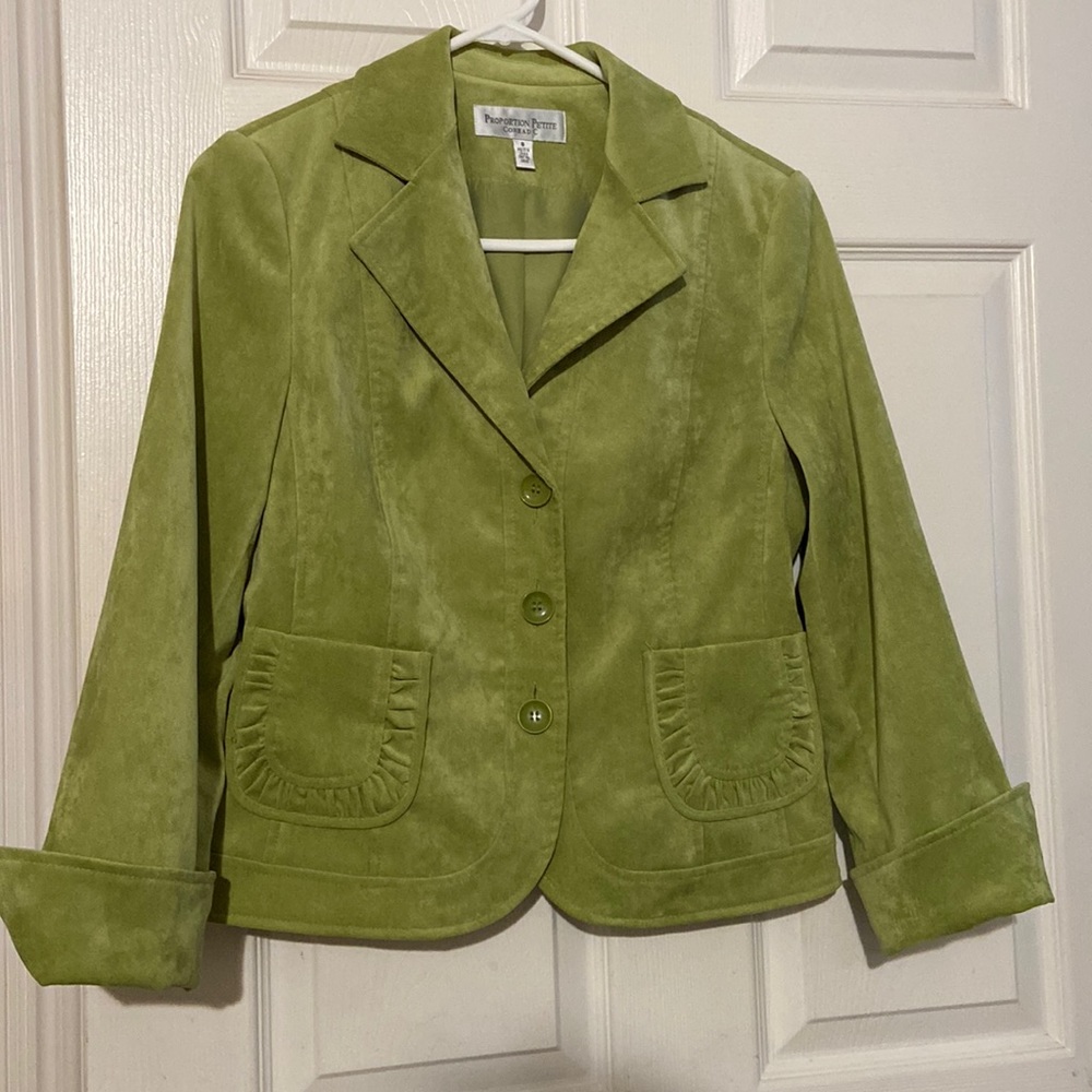 Proportion Petite by Conrad C Faux Suede Jacket Size 8